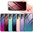 Custodia Silicone Specchio Laterale Sfumato Arcobaleno Cover per Samsung Galaxy S22 Ultra 5G