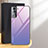 Custodia Silicone Specchio Laterale Sfumato Arcobaleno Cover per Samsung Galaxy S24 Plus 5G Lavanda