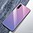 Custodia Silicone Specchio Laterale Sfumato Arcobaleno Cover per Xiaomi CC9e Viola