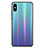 Custodia Silicone Specchio Laterale Sfumato Arcobaleno Cover per Xiaomi Mi 8 Explorer Blu