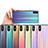 Custodia Silicone Specchio Laterale Sfumato Arcobaleno Cover per Xiaomi Mi 8 Pro Global Version