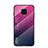 Custodia Silicone Specchio Laterale Sfumato Arcobaleno Cover per Xiaomi Poco M2 Pro Rosa Caldo
