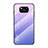 Custodia Silicone Specchio Laterale Sfumato Arcobaleno Cover per Xiaomi Poco X3 NFC Lavanda