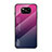 Custodia Silicone Specchio Laterale Sfumato Arcobaleno Cover per Xiaomi Poco X3 NFC Rosa Caldo