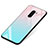 Custodia Silicone Specchio Laterale Sfumato Arcobaleno Cover per Xiaomi Pocophone F1 Cielo Blu