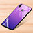 Custodia Silicone Specchio Laterale Sfumato Arcobaleno Cover per Xiaomi Redmi Note 7 Pro Viola