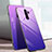 Custodia Silicone Specchio Laterale Sfumato Arcobaleno Cover per Xiaomi Redmi Note 8 Pro Viola