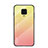 Custodia Silicone Specchio Laterale Sfumato Arcobaleno Cover per Xiaomi Redmi Note 9 Pro Giallo