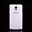 Custodia Silicone Trasparente A Flip Morbida per Samsung Galaxy Note 4 Duos N9100 Dual SIM Viola