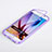 Custodia Silicone Trasparente A Flip Morbida per Samsung Galaxy S6 Duos SM-G920F G9200 Viola