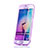 Custodia Silicone Trasparente A Flip Morbida per Samsung Galaxy S6 Edge SM-G925 Viola