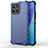 Custodia Silicone Trasparente Laterale 360 Gradi Cover AM1 per Huawei Honor X8 5G Blu