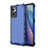 Custodia Silicone Trasparente Laterale 360 Gradi Cover AM1 per Oppo Find X5 Lite 5G Blu