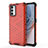 Custodia Silicone Trasparente Laterale 360 Gradi Cover AM1 per Oppo K9 Pro 5G Rosso