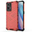 Custodia Silicone Trasparente Laterale 360 Gradi Cover AM1 per Oppo Reno7 Pro 5G Rosso