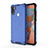 Custodia Silicone Trasparente Laterale 360 Gradi Cover AM1 per Samsung Galaxy A11 Blu