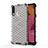Custodia Silicone Trasparente Laterale 360 Gradi Cover AM1 per Samsung Galaxy A20s Bianco