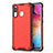 Custodia Silicone Trasparente Laterale 360 Gradi Cover AM1 per Samsung Galaxy A30 Rosso