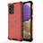Custodia Silicone Trasparente Laterale 360 Gradi Cover AM1 per Samsung Galaxy A32 5G Rosso