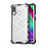 Custodia Silicone Trasparente Laterale 360 Gradi Cover AM1 per Samsung Galaxy A40 Bianco