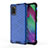 Custodia Silicone Trasparente Laterale 360 Gradi Cover AM1 per Samsung Galaxy A41 Blu
