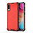Custodia Silicone Trasparente Laterale 360 Gradi Cover AM1 per Samsung Galaxy A50 Rosso