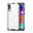 Custodia Silicone Trasparente Laterale 360 Gradi Cover AM1 per Samsung Galaxy A70 Bianco