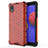 Custodia Silicone Trasparente Laterale 360 Gradi Cover AM1 per Samsung Galaxy M01 Core Rosso
