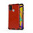 Custodia Silicone Trasparente Laterale 360 Gradi Cover AM1 per Samsung Galaxy M21 Rosso