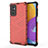 Custodia Silicone Trasparente Laterale 360 Gradi Cover AM1 per Samsung Galaxy M52 5G Rosso
