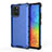 Custodia Silicone Trasparente Laterale 360 Gradi Cover AM1 per Samsung Galaxy M80S Blu