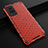 Custodia Silicone Trasparente Laterale 360 Gradi Cover AM1 per Vivo X60 Pro 5G Rosso