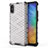 Custodia Silicone Trasparente Laterale 360 Gradi Cover AM1 per Xiaomi Redmi 9AT Bianco
