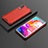 Custodia Silicone Trasparente Laterale 360 Gradi Cover AM2 per Samsung Galaxy A70 Rosso