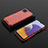Custodia Silicone Trasparente Laterale 360 Gradi Cover AM2 per Samsung Galaxy F42 5G Rosso