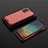 Custodia Silicone Trasparente Laterale 360 Gradi Cover AM2 per Samsung Galaxy F52 5G Rosso