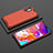 Custodia Silicone Trasparente Laterale 360 Gradi Cover AM2 per Samsung Galaxy Note 10 Plus 5G Rosso
