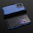 Custodia Silicone Trasparente Laterale 360 Gradi Cover AM3 per Oppo Reno8 5G Blu