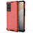 Custodia Silicone Trasparente Laterale 360 Gradi Cover AM3 per Vivo X60 Pro 5G Rosso