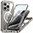 Custodia Silicone Trasparente Laterale 360 Gradi Cover con Mag-Safe Magnetic T01 per Apple iPhone 14 Pro Grigio