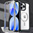 Custodia Silicone Trasparente Laterale 360 Gradi Cover con Mag-Safe Magnetic T01 per Apple iPhone 14 Pro Max