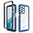 Custodia Silicone Trasparente Laterale 360 Gradi Cover JX1 per Samsung Galaxy A23 5G Blu e Nero