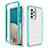 Custodia Silicone Trasparente Laterale 360 Gradi Cover JX1 per Samsung Galaxy A53 5G Cielo Blu