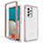 Custodia Silicone Trasparente Laterale 360 Gradi Cover JX1 per Samsung Galaxy A53 5G Oro Rosa
