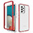 Custodia Silicone Trasparente Laterale 360 Gradi Cover JX1 per Samsung Galaxy A53 5G Rosso