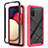 Custodia Silicone Trasparente Laterale 360 Gradi Cover JX1 per Samsung Galaxy M02s Rosa Caldo