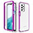 Custodia Silicone Trasparente Laterale 360 Gradi Cover JX2 per Samsung Galaxy A23 5G Viola