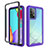 Custodia Silicone Trasparente Laterale 360 Gradi Cover JX2 per Samsung Galaxy A52s 5G Viola