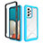 Custodia Silicone Trasparente Laterale 360 Gradi Cover JX2 per Samsung Galaxy A53 5G Cielo Blu