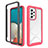 Custodia Silicone Trasparente Laterale 360 Gradi Cover JX2 per Samsung Galaxy A53 5G Rosa Caldo